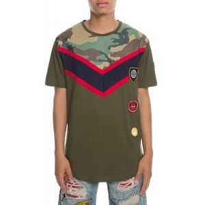 Reason Clothing Camo Color Block T-Shirt
